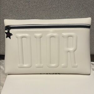 GWP - Dior White Embossed Clutch/Pouch